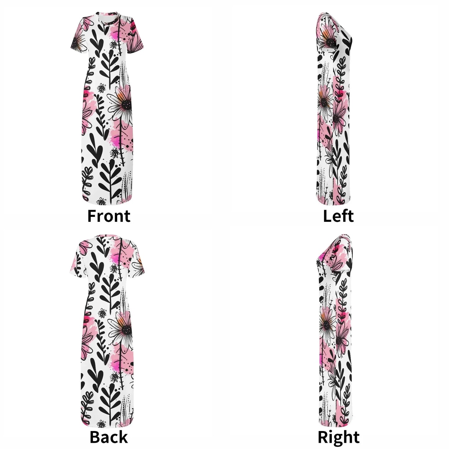 graffiti-bluten-v10-short-sleeve-long-dress-long-dress-jlr-design-11397 - JLR Design
