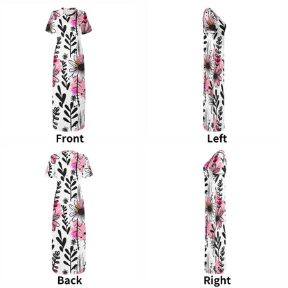 graffiti-bluten-v10-short-sleeve-long-dress-long-dress-jlr-design-11397 - JLR Design