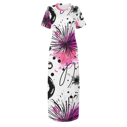 graffiti-bluten-v11-short-sleeve-long-dress-long-dress-jlr-design-67836 - JLR Design