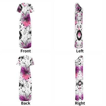 graffiti-bluten-v11-short-sleeve-long-dress-long-dress-jlr-design-13518 - JLR Design