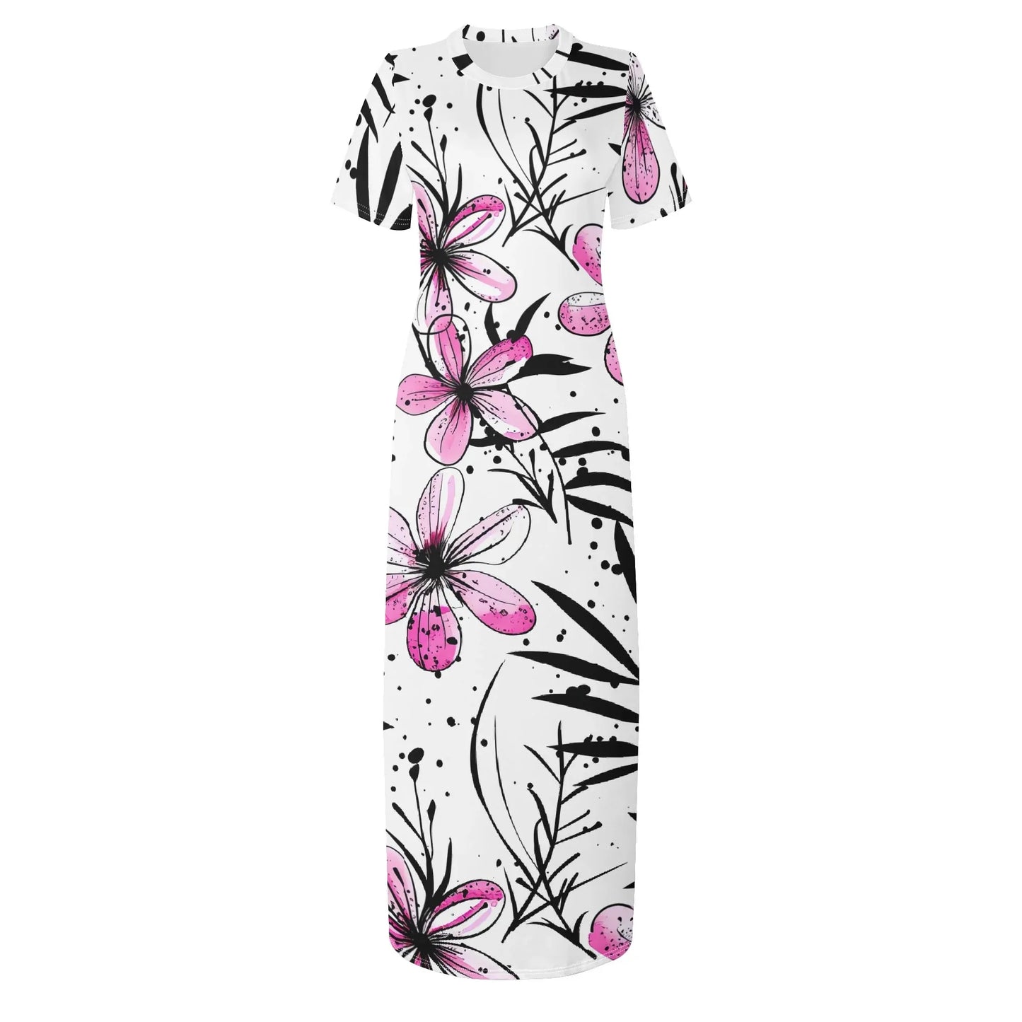graffiti-bluten-v12-short-sleeve-long-dress-long-dress-jlr-design-58644 - JLR Design