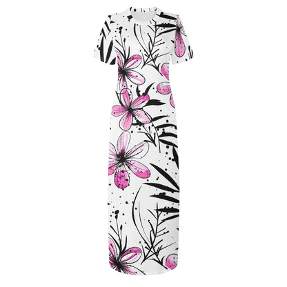 graffiti-bluten-v12-short-sleeve-long-dress-long-dress-jlr-design-58644 - JLR Design