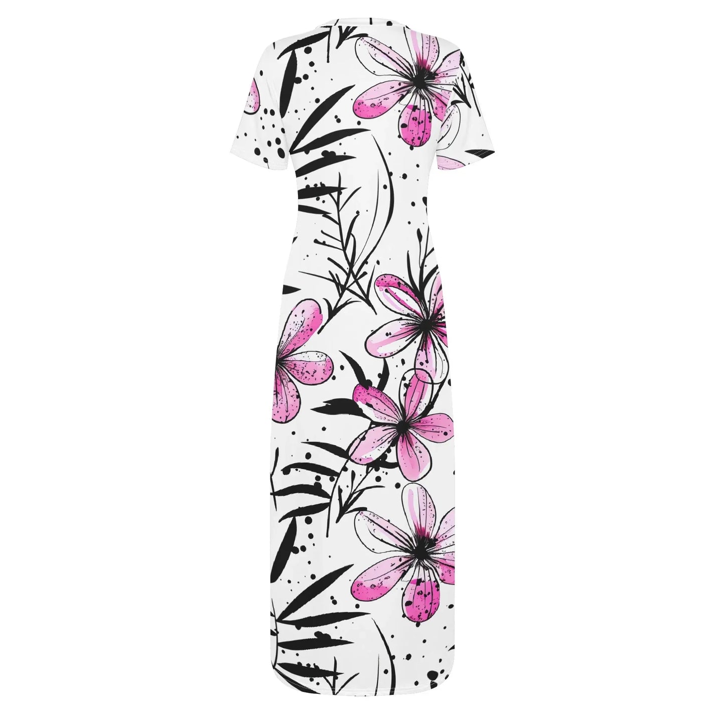 graffiti-bluten-v12-short-sleeve-long-dress-long-dress-jlr-design-77738 - JLR Design