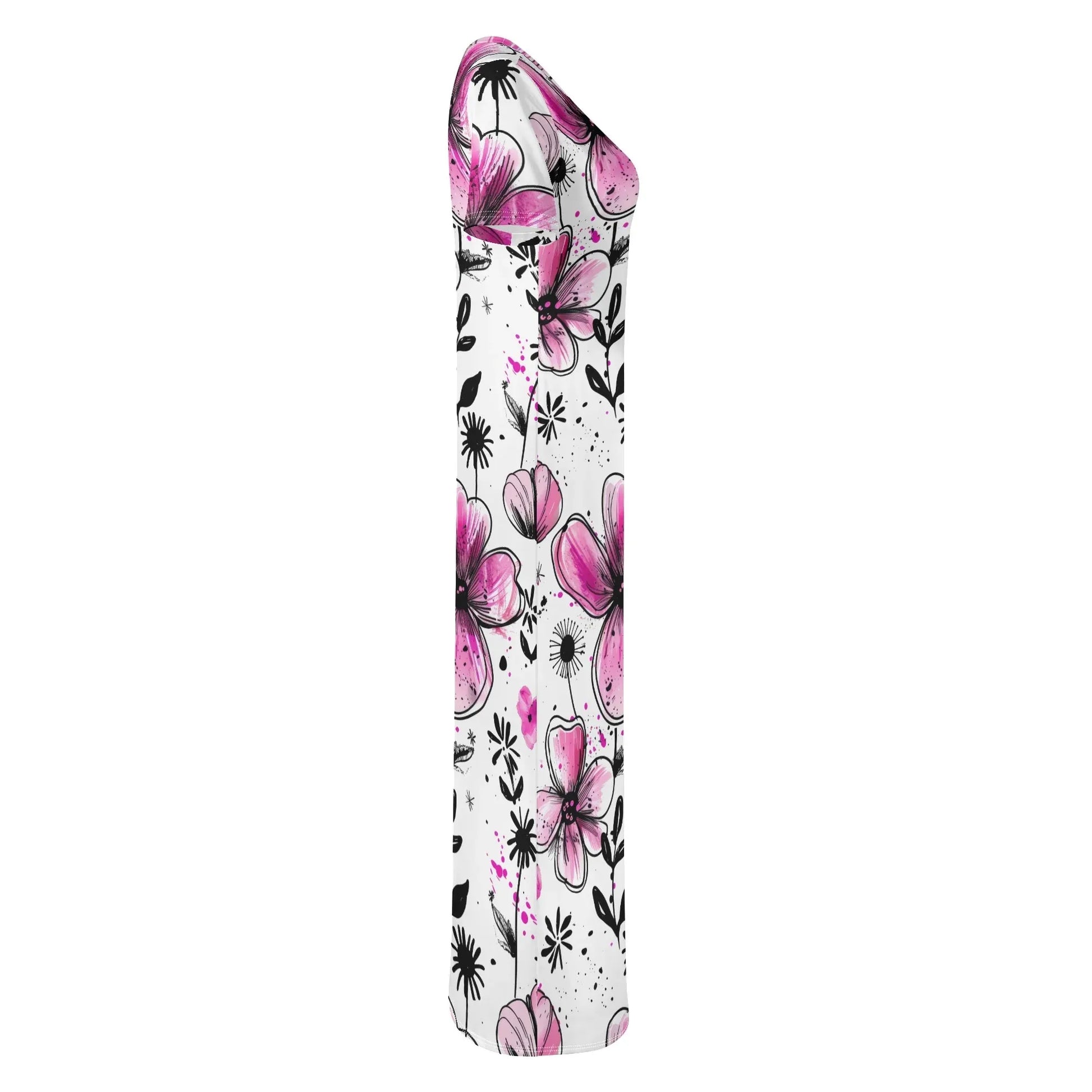 graffiti-bluten-v2-short-sleeve-long-dress-long-dress-jlr-design-49416 - JLR Design