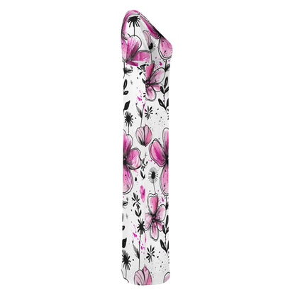 graffiti-bluten-v2-short-sleeve-long-dress-long-dress-jlr-design-49416 - JLR Design