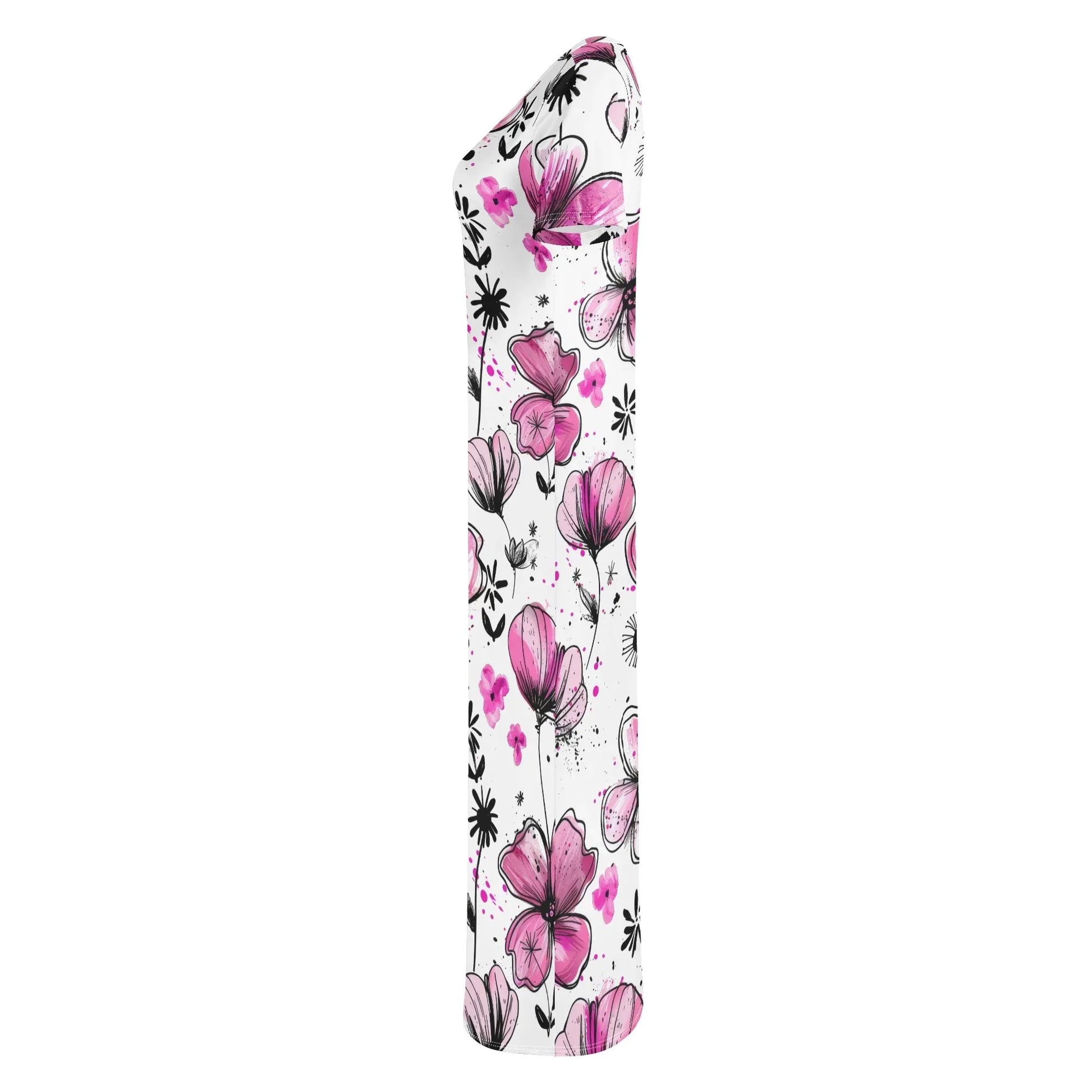 graffiti-bluten-v2-short-sleeve-long-dress-long-dress-jlr-design-56249 - JLR Design