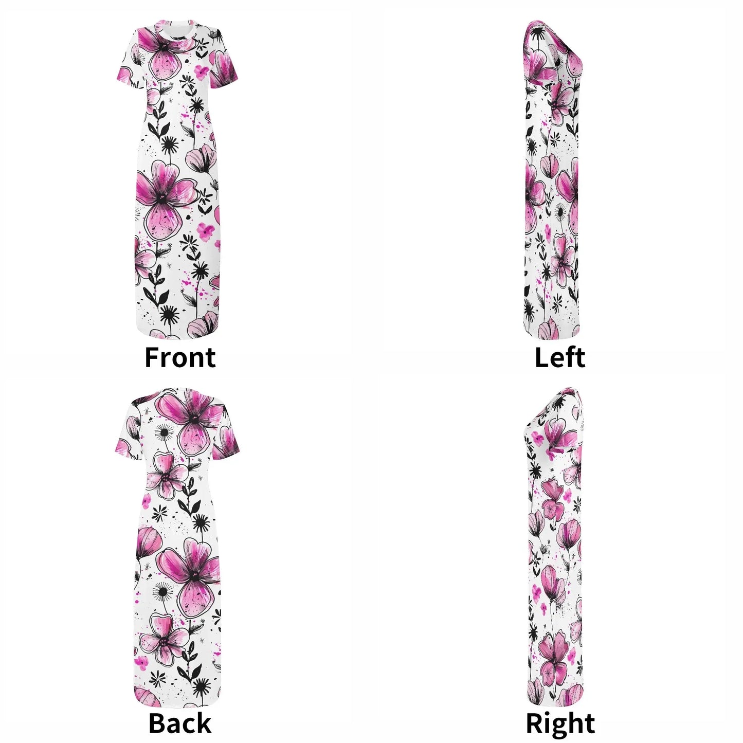 graffiti-bluten-v2-short-sleeve-long-dress-long-dress-jlr-design-20638 - JLR Design