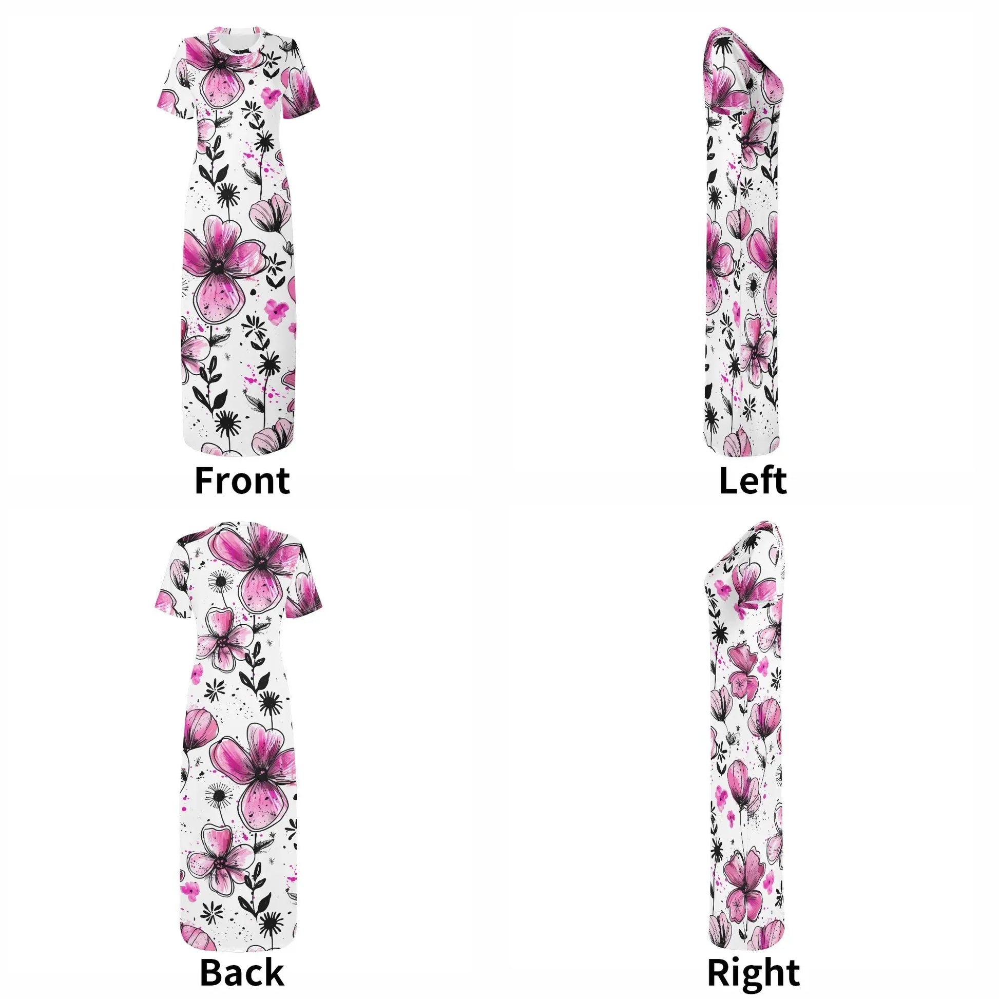 graffiti-bluten-v2-short-sleeve-long-dress-long-dress-jlr-design-20638 - JLR Design