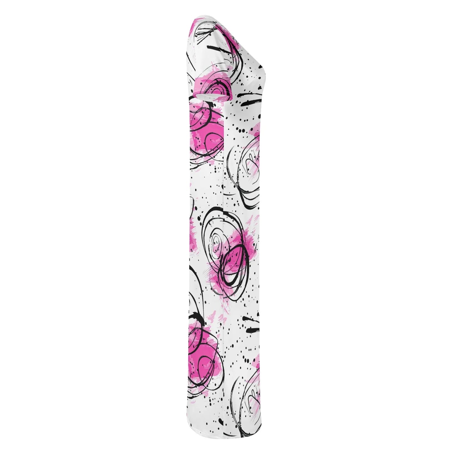 graffiti-bluten-v3-short-sleeve-long-dress-long-dress-jlr-design-43277 - JLR Design