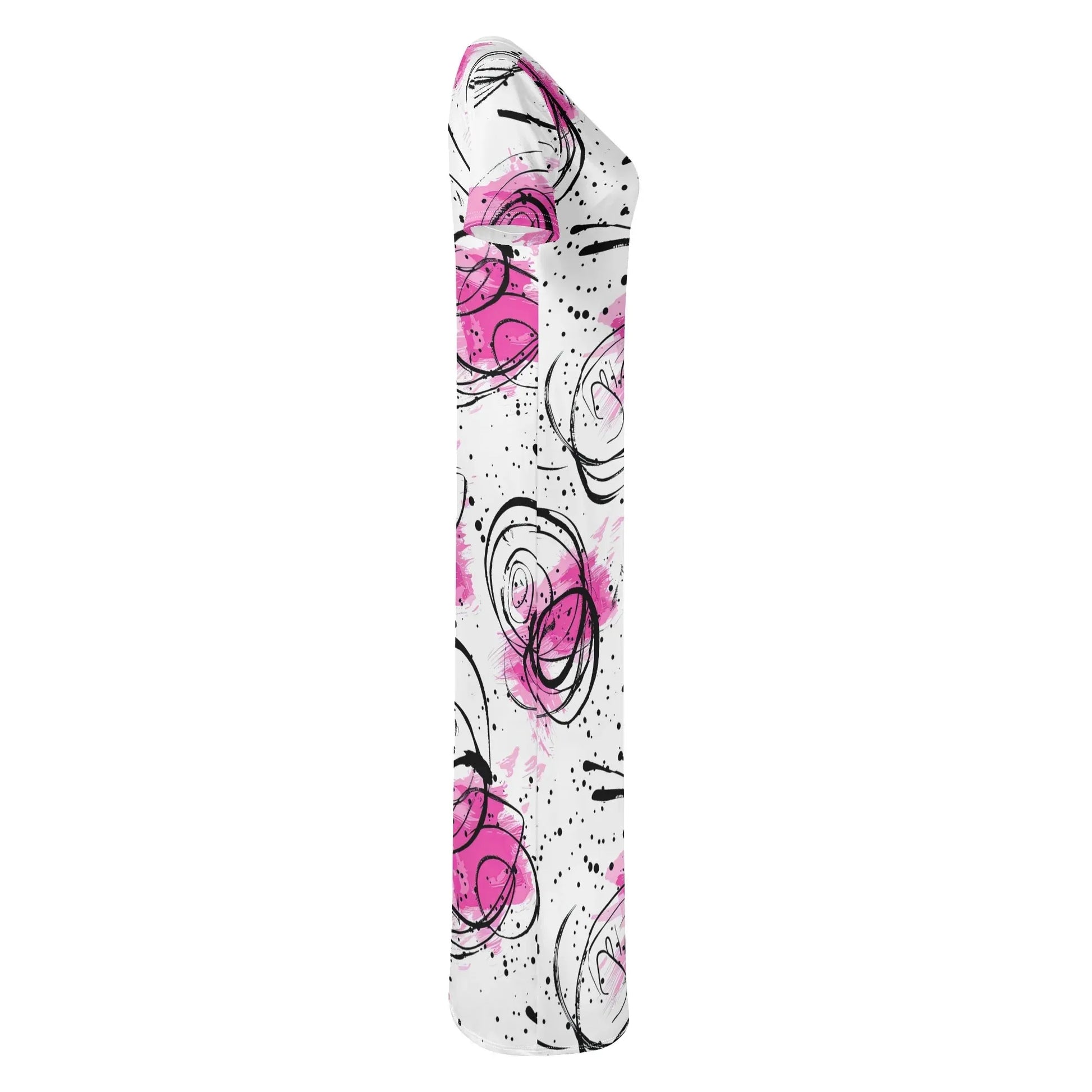 graffiti-bluten-v3-short-sleeve-long-dress-long-dress-jlr-design-43277 - JLR Design