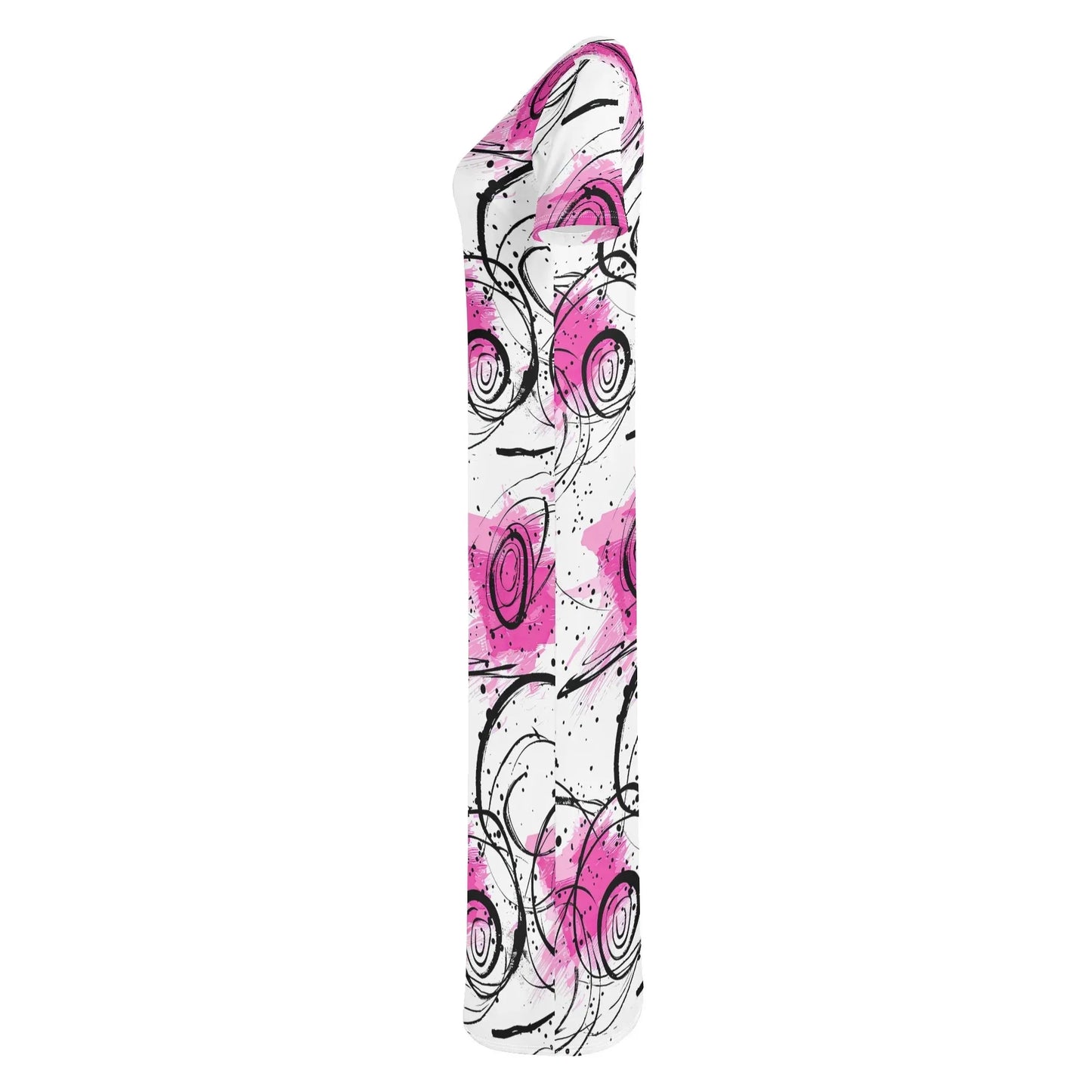 graffiti-bluten-v3-short-sleeve-long-dress-long-dress-jlr-design-34965 - JLR Design