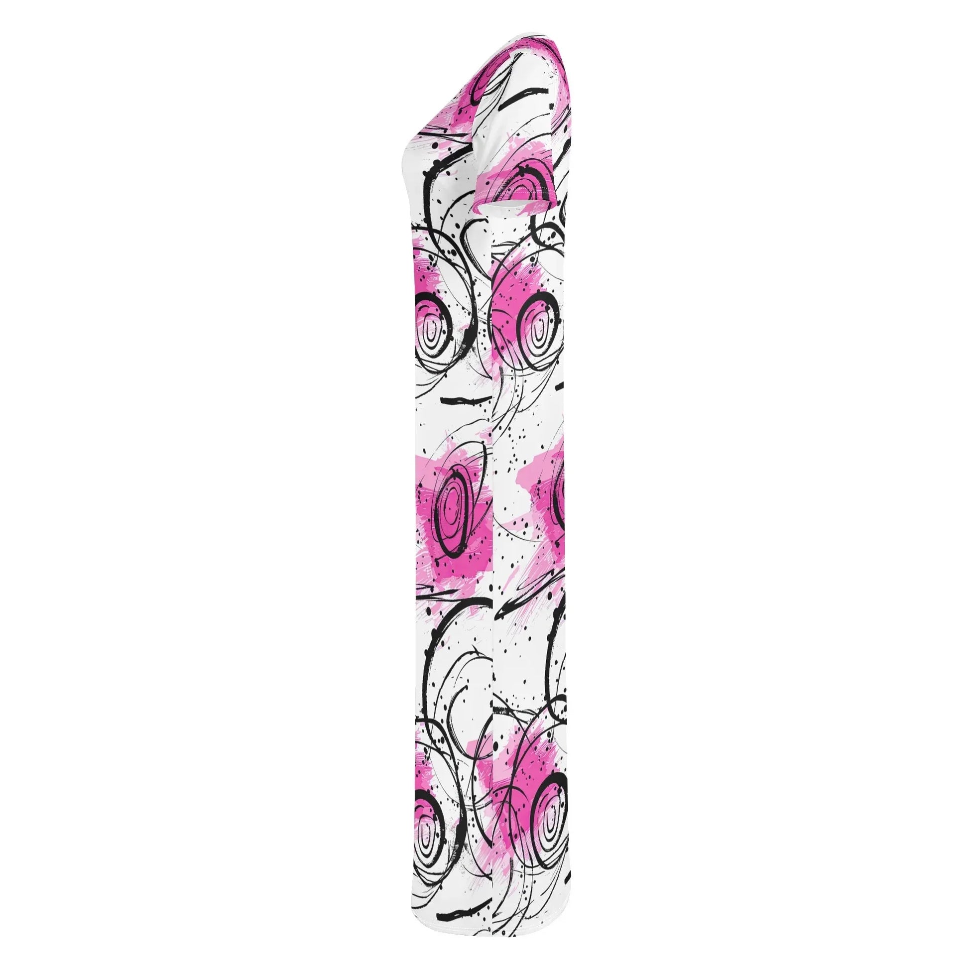 graffiti-bluten-v3-short-sleeve-long-dress-long-dress-jlr-design-34965 - JLR Design