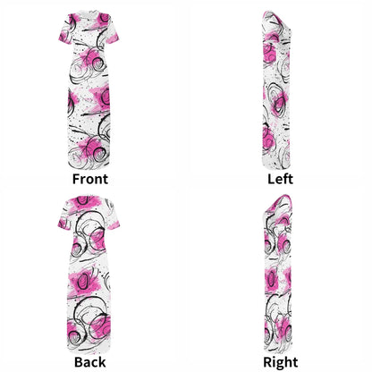graffiti-bluten-v3-short-sleeve-long-dress-long-dress-jlr-design-23902 - JLR Design