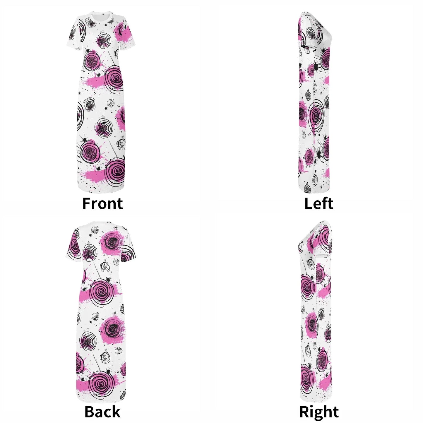graffiti-bluten-v4-short-sleeve-long-dress-long-dress-jlr-design-95790 - JLR Design