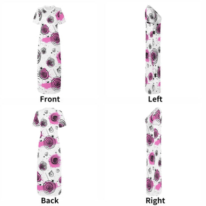 graffiti-bluten-v4-short-sleeve-long-dress-long-dress-jlr-design-95790 - JLR Design