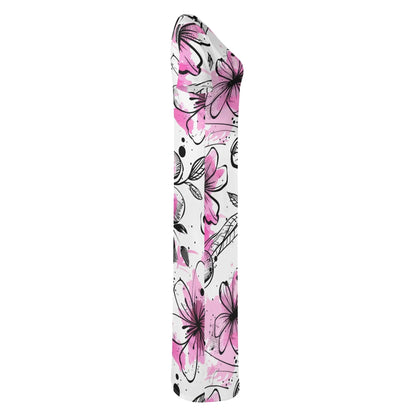 graffiti-bluten-v6-short-sleeve-long-dress-long-dress-jlr-design-36037 - JLR Design