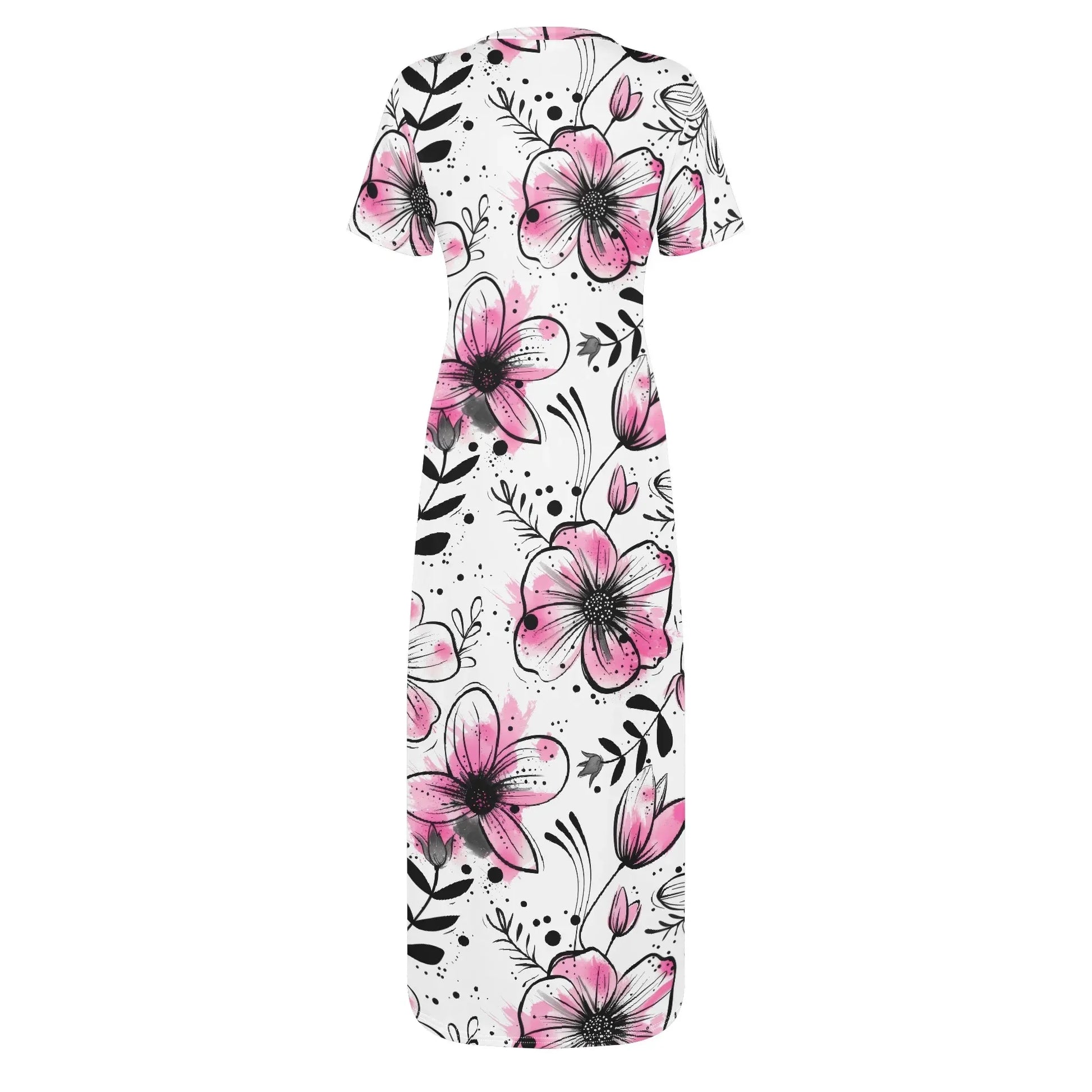 graffiti-bluten-v8-short-sleeve-long-dress-long-dress-jlr-design-83646 - JLR Design