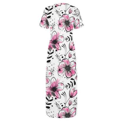 graffiti-bluten-v8-short-sleeve-long-dress-long-dress-jlr-design-83646 - JLR Design