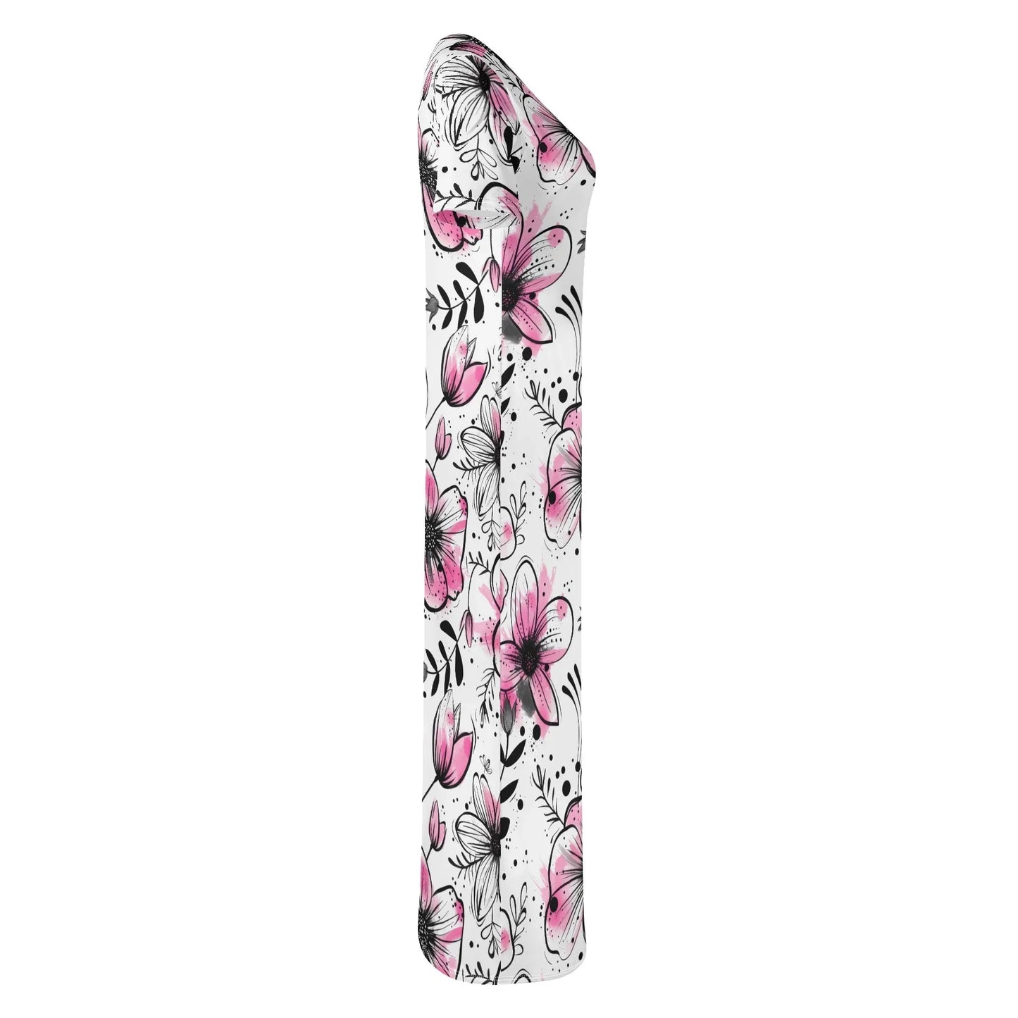 graffiti-bluten-v8-short-sleeve-long-dress-long-dress-jlr-design-62943 - JLR Design