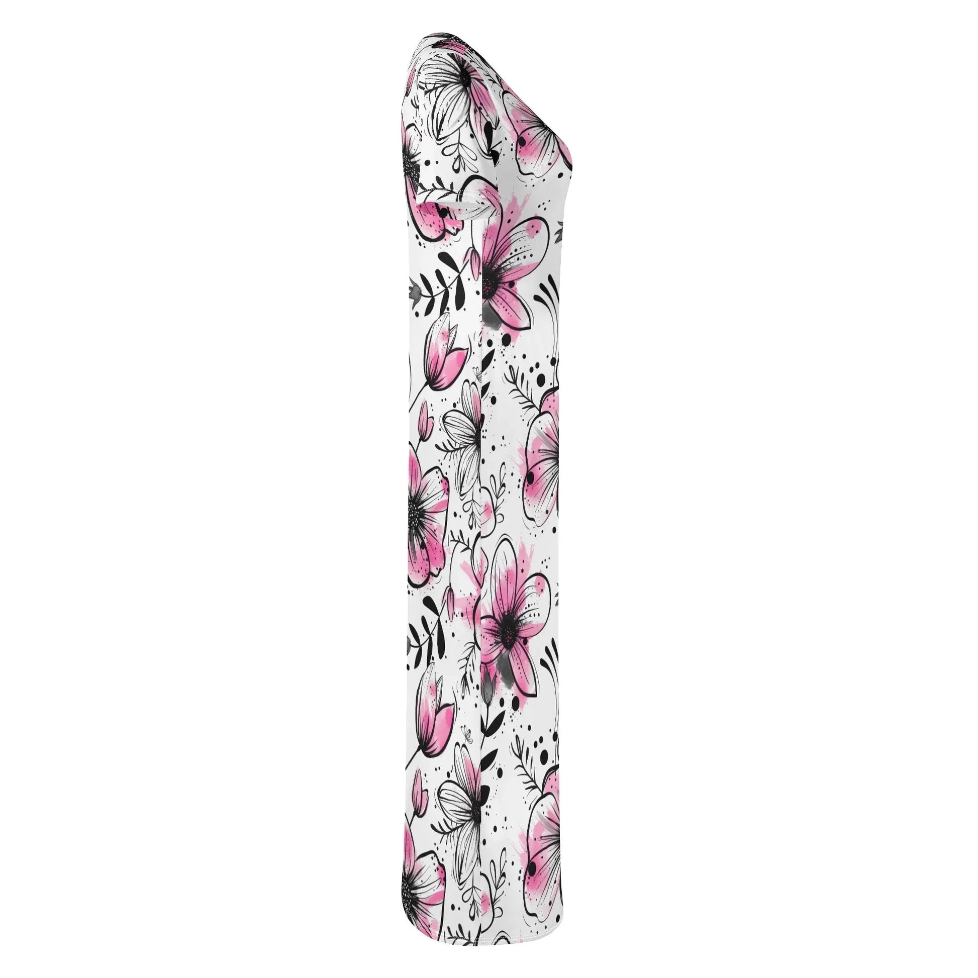 graffiti-bluten-v8-short-sleeve-long-dress-long-dress-jlr-design-62943 - JLR Design