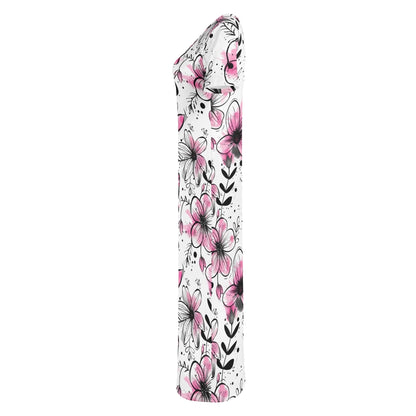 graffiti-bluten-v8-short-sleeve-long-dress-long-dress-jlr-design-70016 - JLR Design