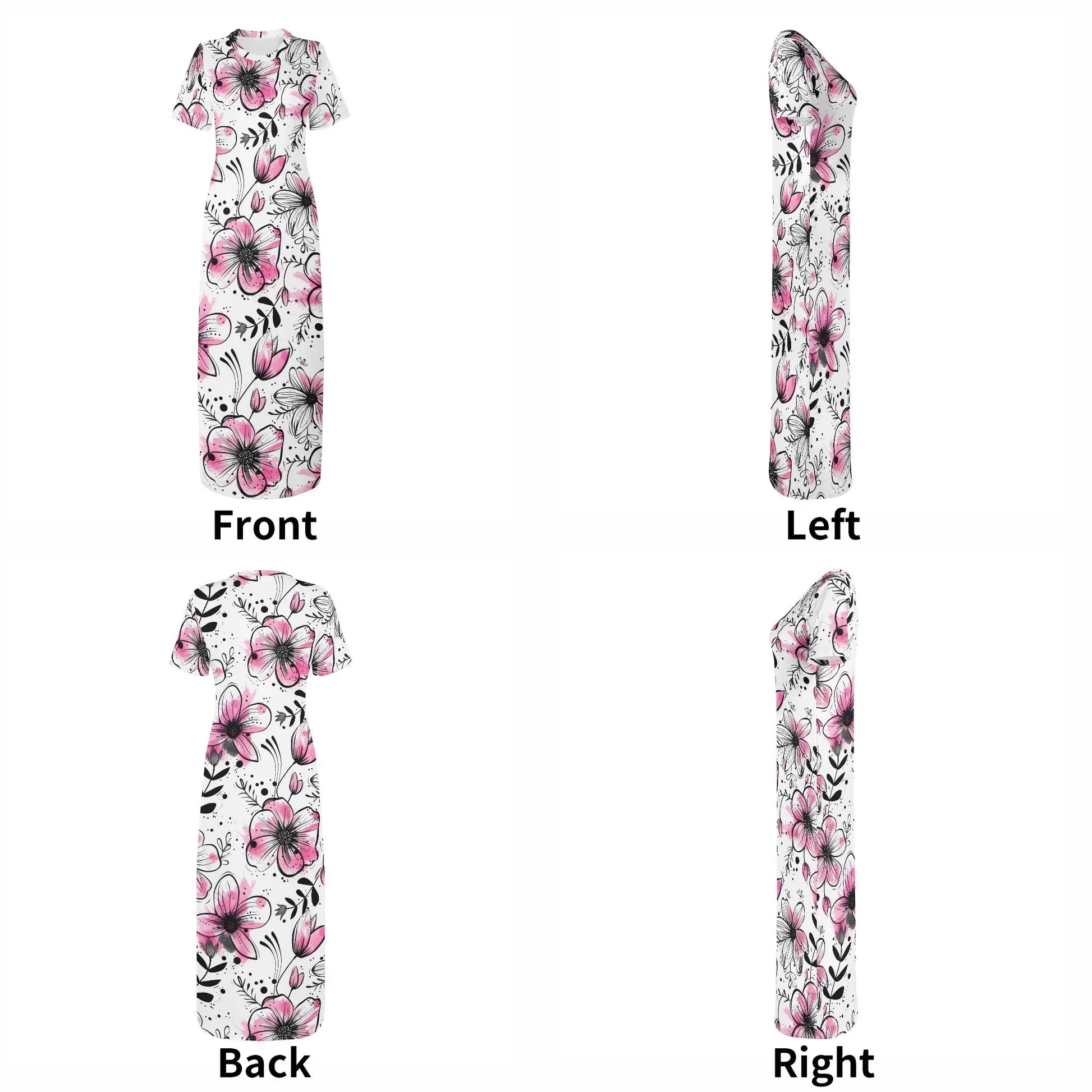 graffiti-bluten-v8-short-sleeve-long-dress-long-dress-jlr-design-16787 - JLR Design