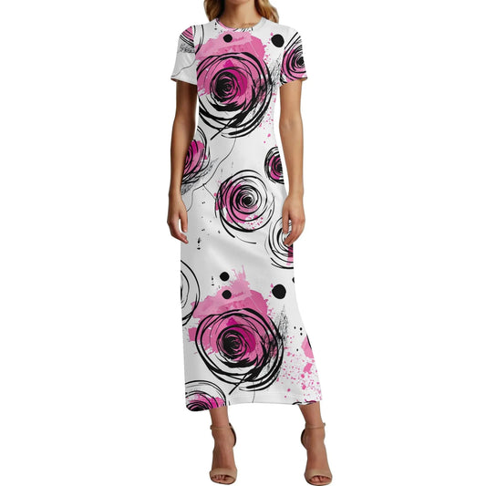 graffiti-bluten-v9-short-sleeve-long-dress-long-dress-jlr-design-37117 - JLR Design