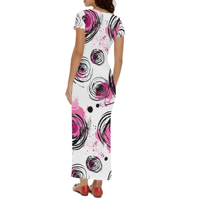 graffiti-bluten-v9-short-sleeve-long-dress-long-dress-jlr-design-30485 - JLR Design