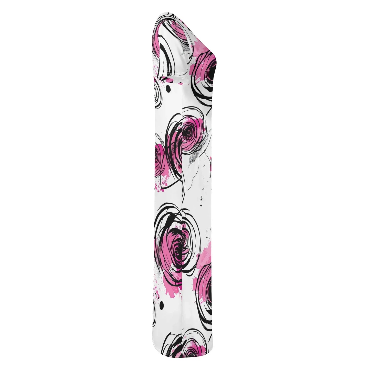 graffiti-bluten-v9-short-sleeve-long-dress-long-dress-jlr-design-38013 - JLR Design
