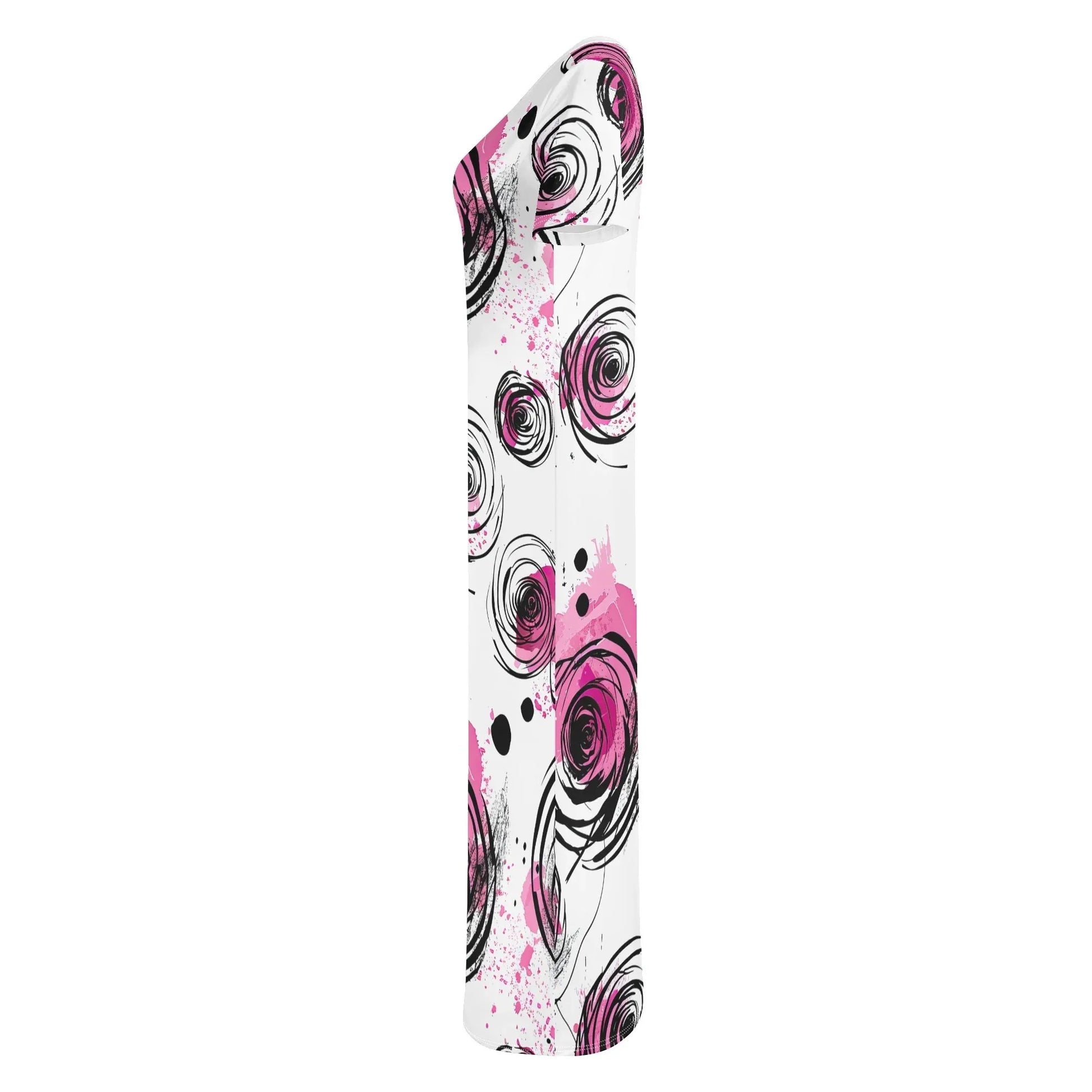 graffiti-bluten-v9-short-sleeve-long-dress-long-dress-jlr-design-54865 - JLR Design