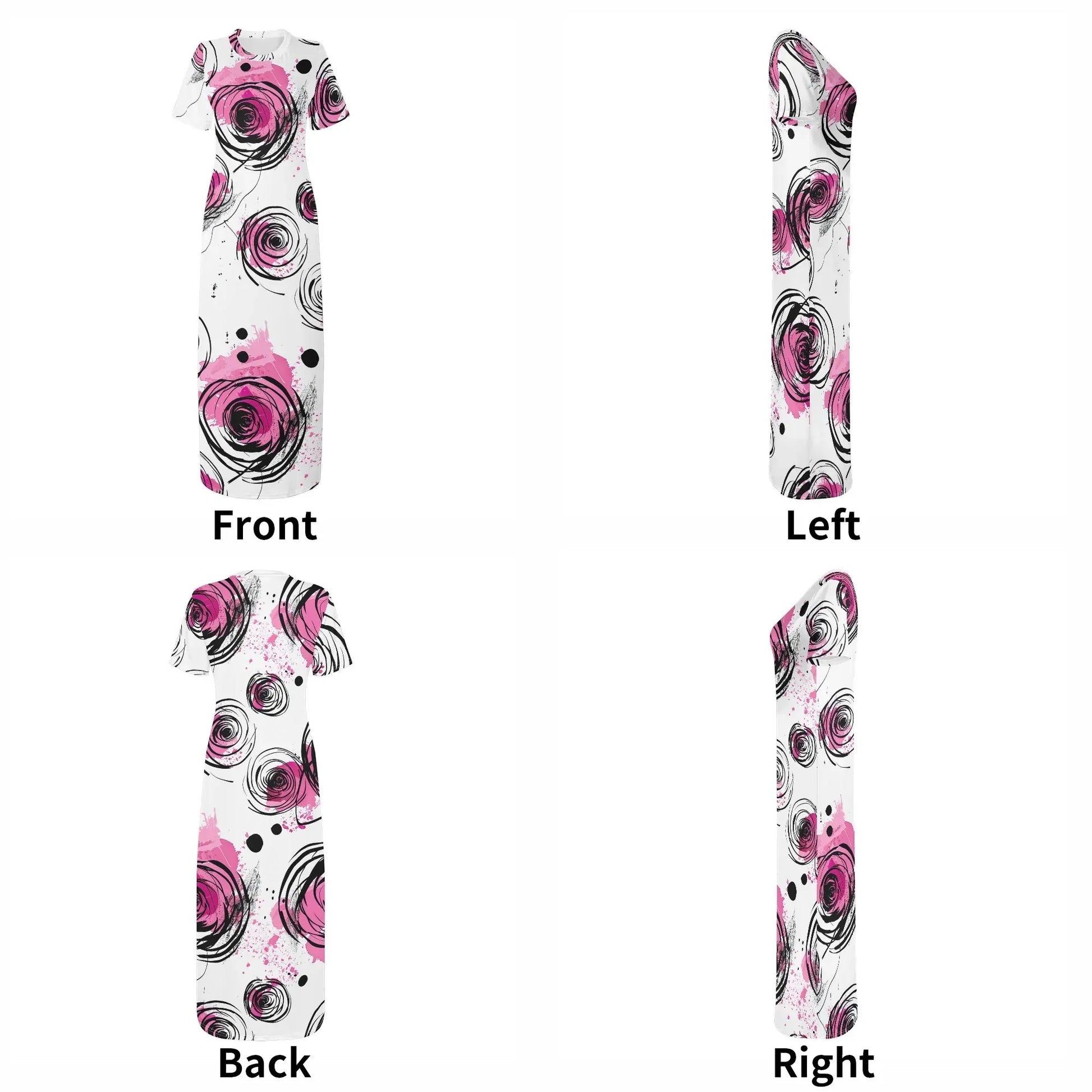 graffiti-bluten-v9-short-sleeve-long-dress-long-dress-jlr-design-28489 - JLR Design