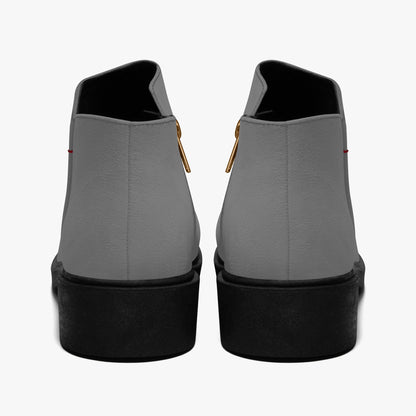 Graue elegante Reißverschluss-Stiefeletten Stiefeletten JLR Design