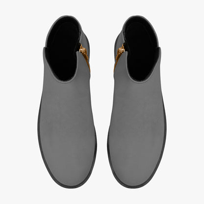 Graue elegante Reißverschluss-Stiefeletten Stiefeletten JLR Design