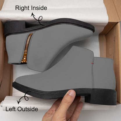 Graue elegante Reißverschluss-Stiefeletten Stiefeletten JLR Design