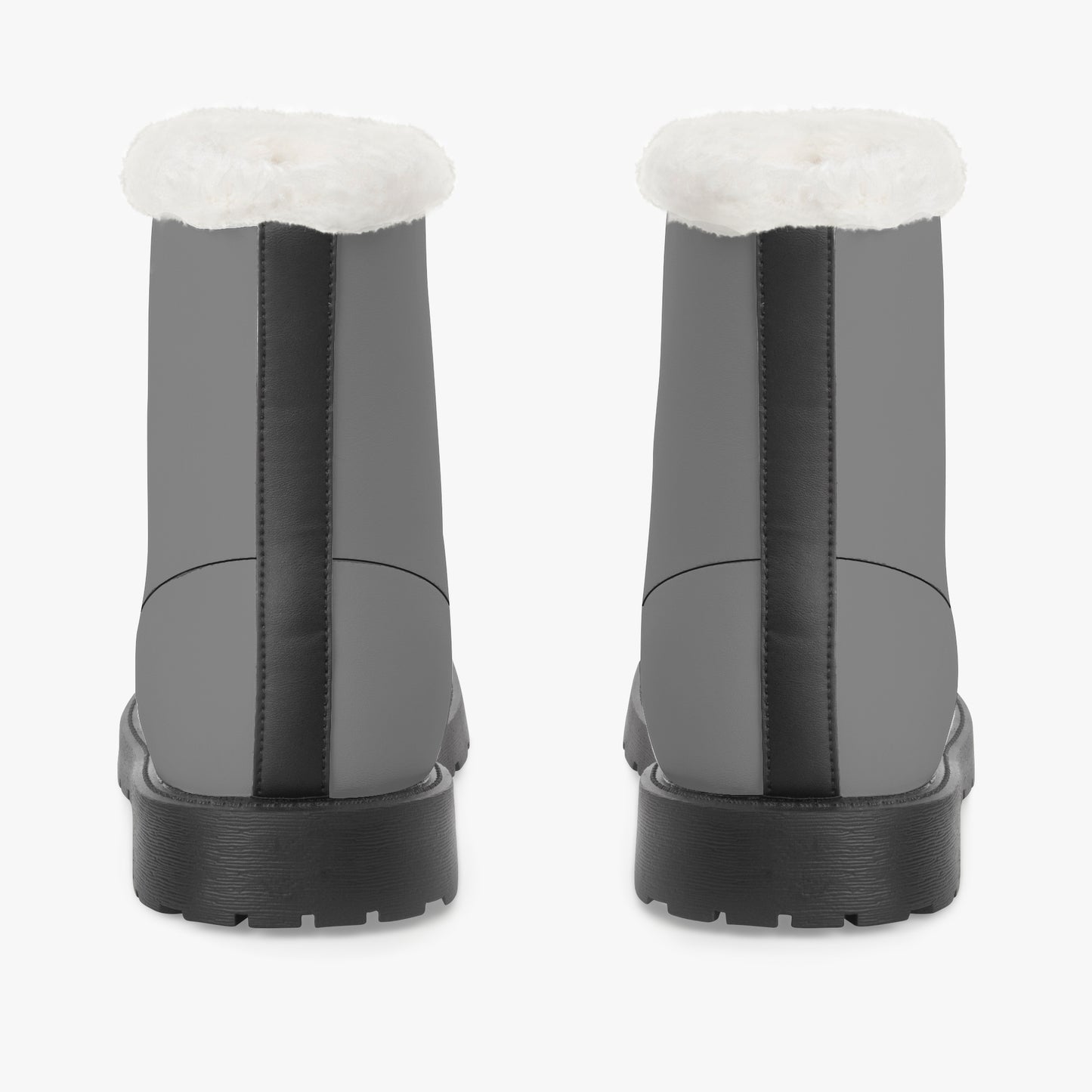 Graue Faux Fur Leder Boots Boots JLR Design