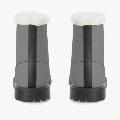 Graue Faux Fur Leder Boots Boots JLR Design