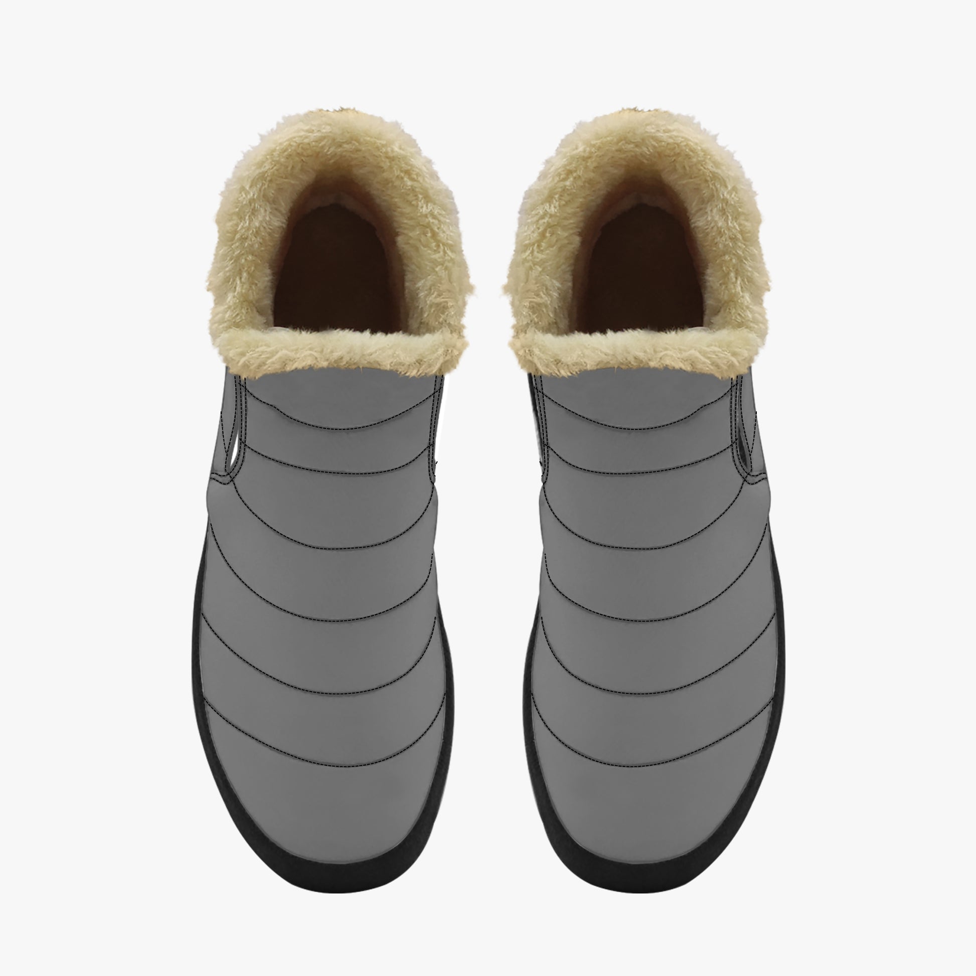 Graue Faux Fur Slipper Slipper JLR Design