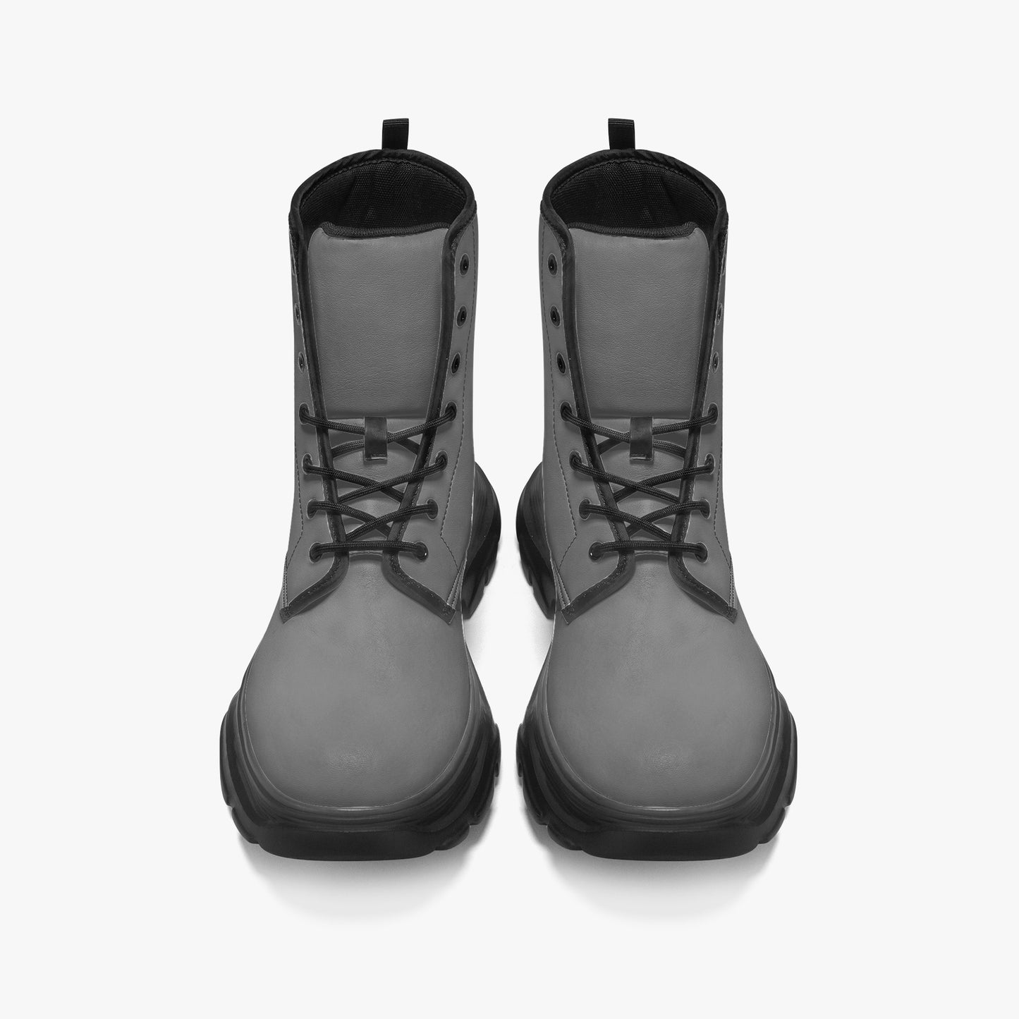 Graue Leather Chunky Boots Boots JLR Design