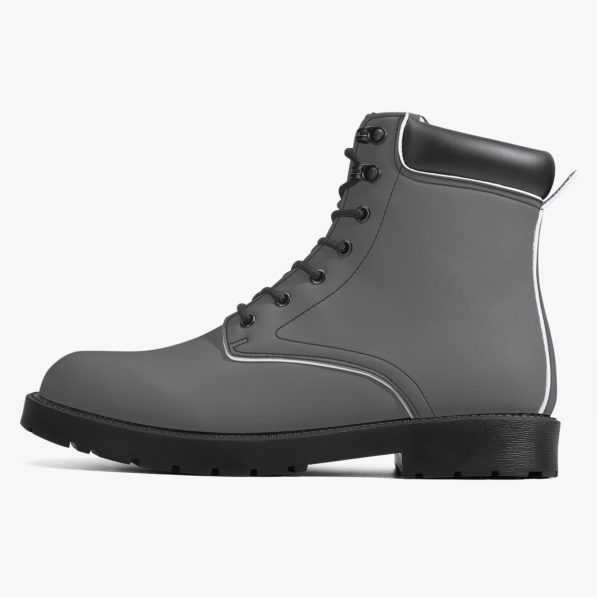 Graue Leder Boots | Stylische und Warme Winterstiefel Boots JLR Design