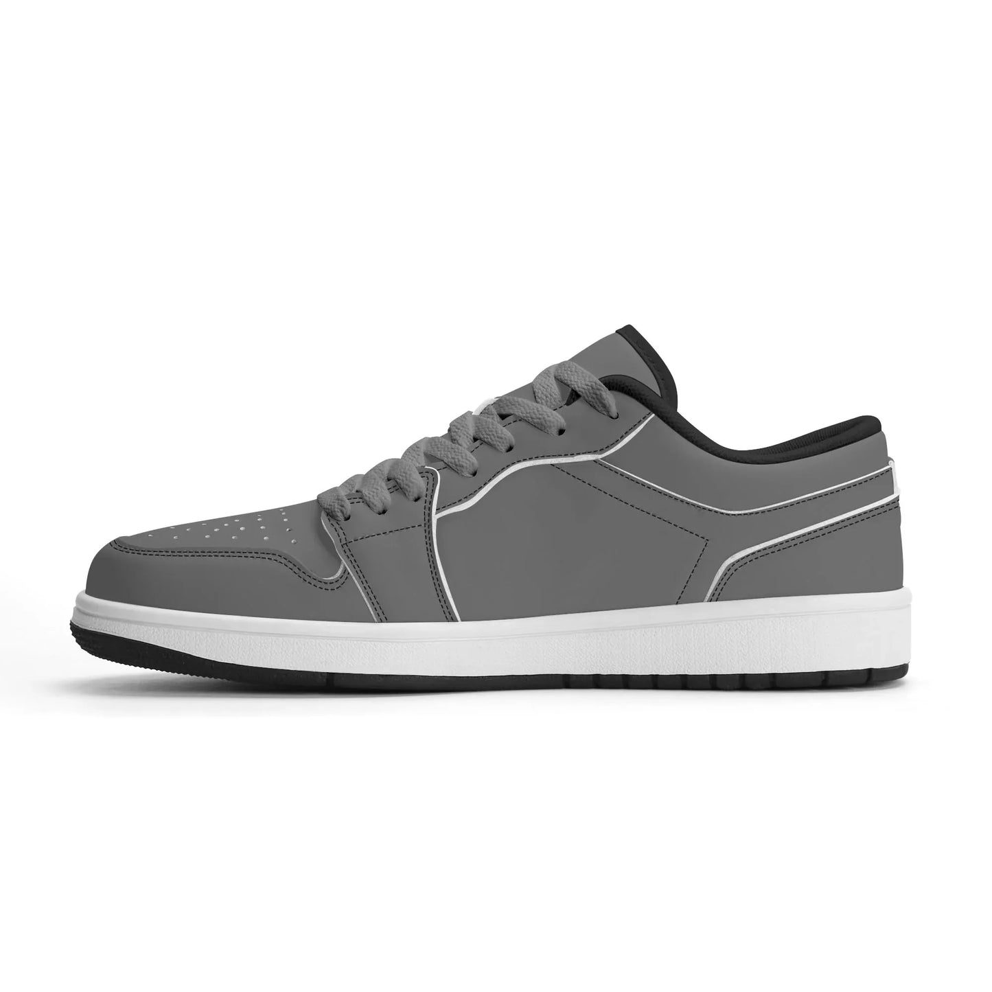 graue-low-top-leder-sneaker-fur-herren-sneaker-jlr-design-94069 - JLR Design