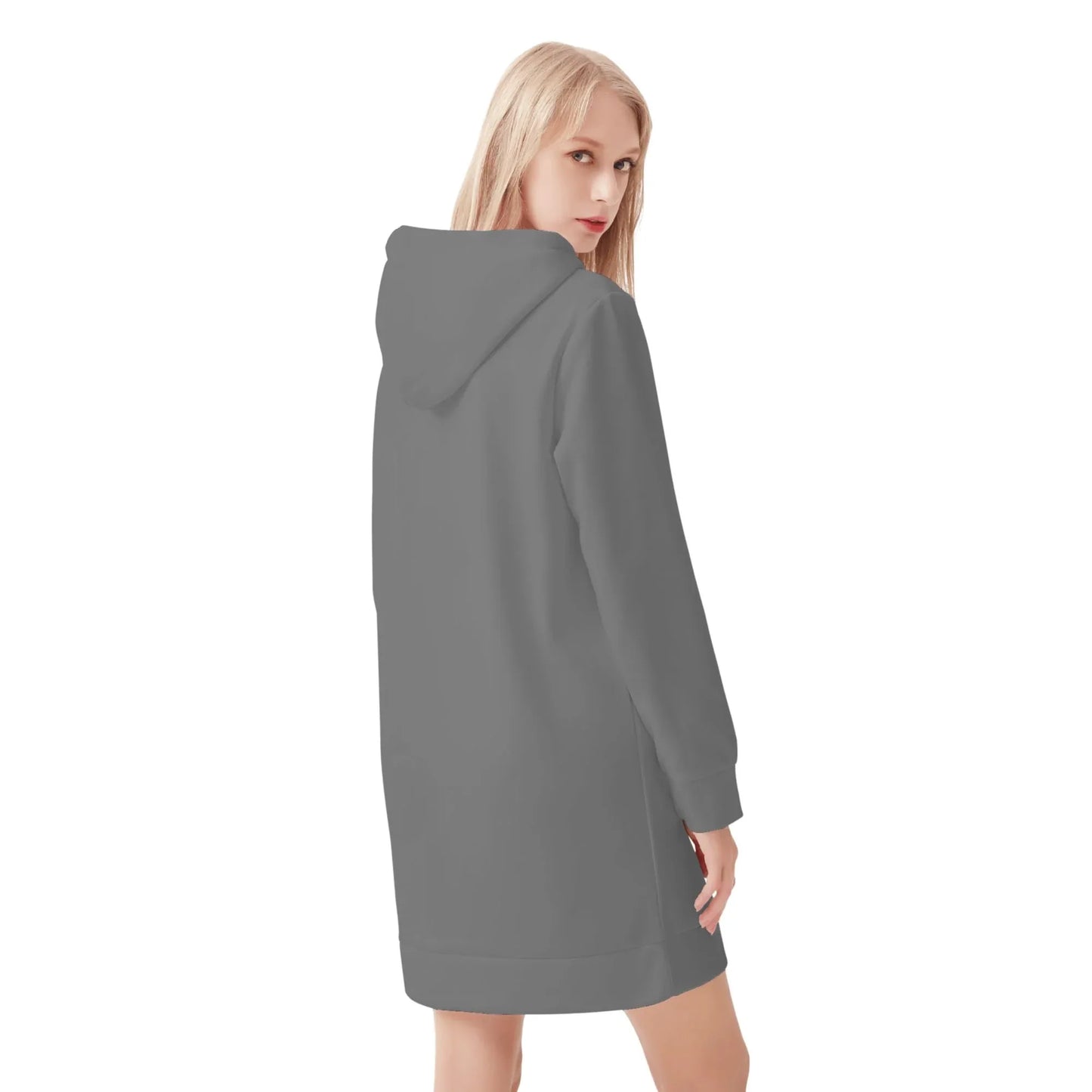 grauer-velvet-hoodie-dress-hoodiekleid-jlr-design-31616 - JLR Design