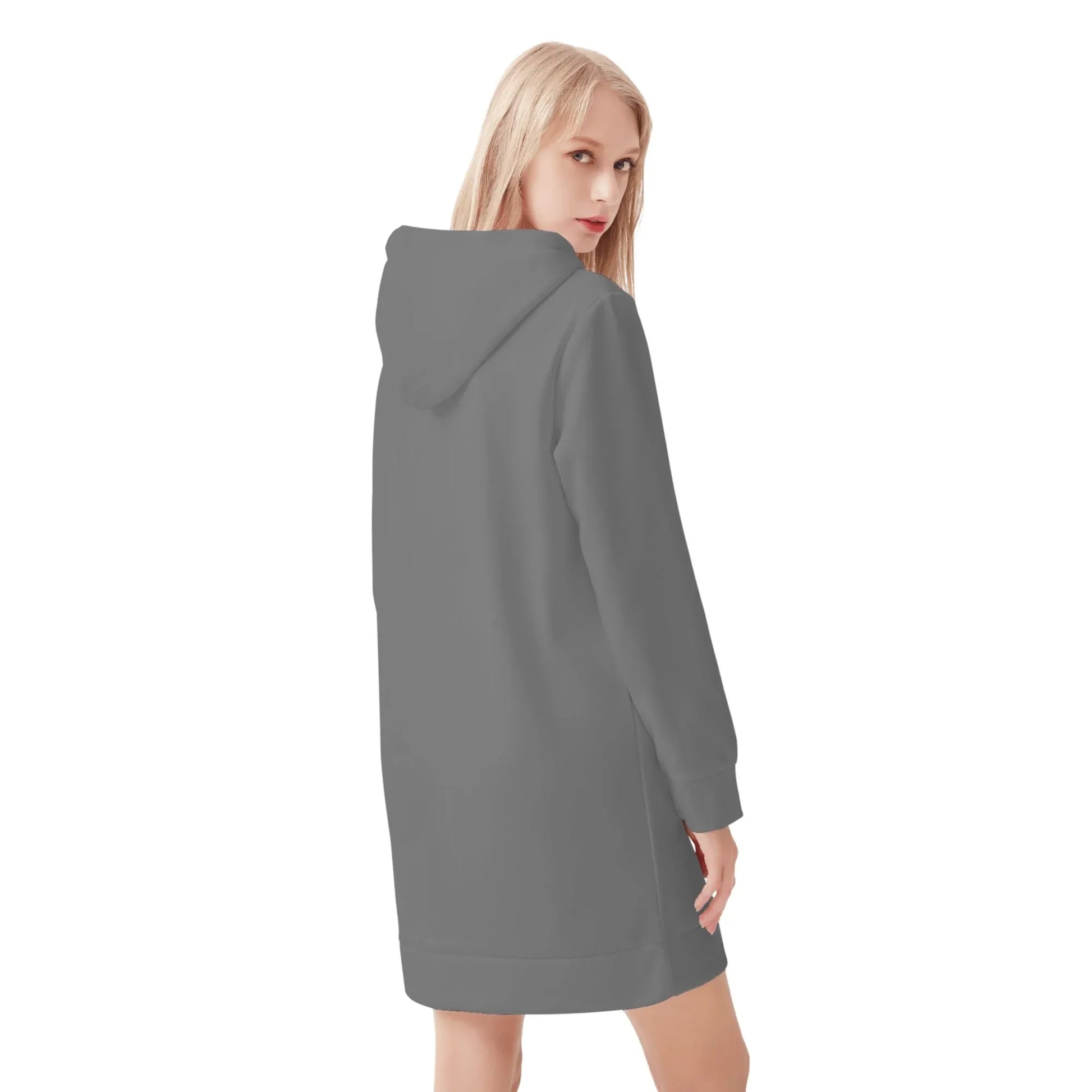 grauer-velvet-hoodie-dress-hoodiekleid-jlr-design-31616 - JLR Design