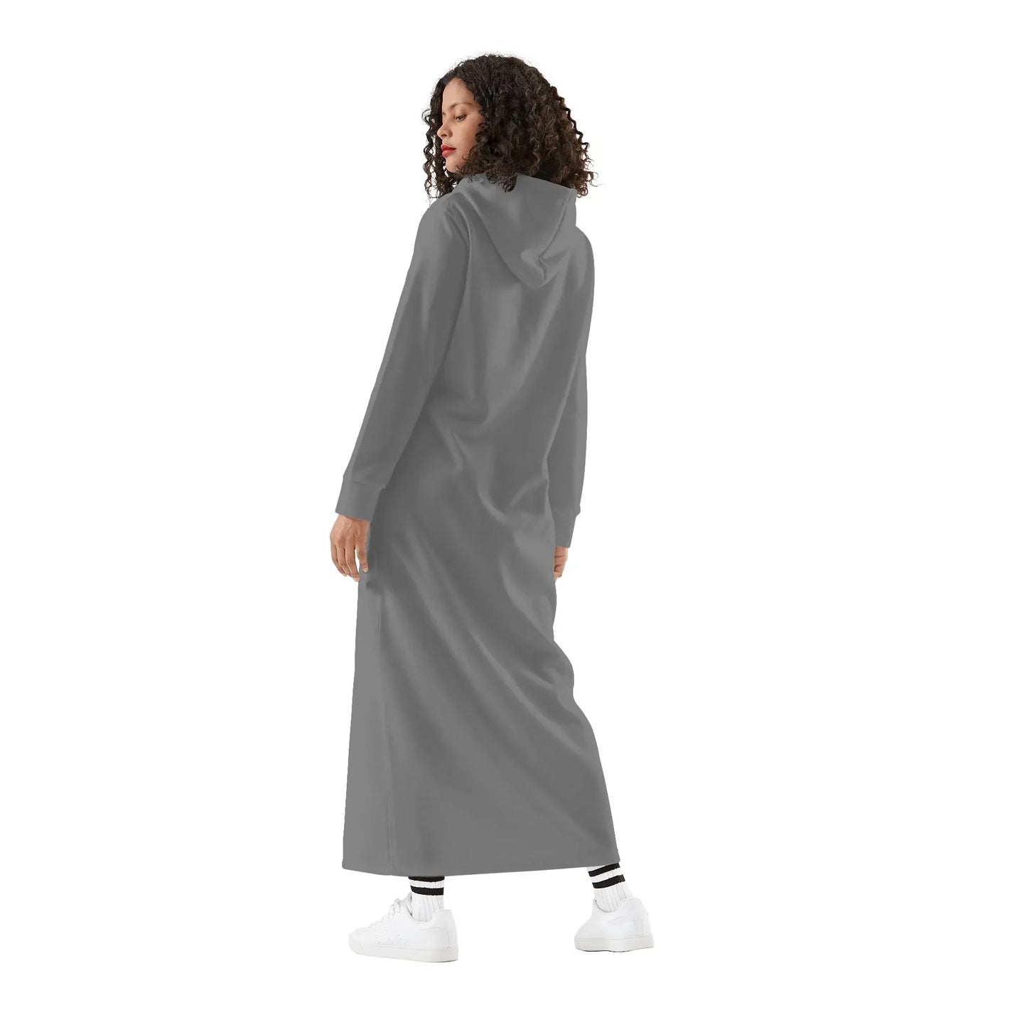 graues-bequemes-leichtes-hoodie-kleid-hoodiekleid-jlr-design-43629 - JLR Design