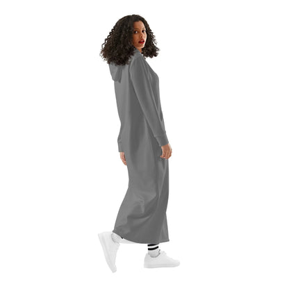 graues-bequemes-leichtes-hoodie-kleid-hoodiekleid-jlr-design-40938 - JLR Design
