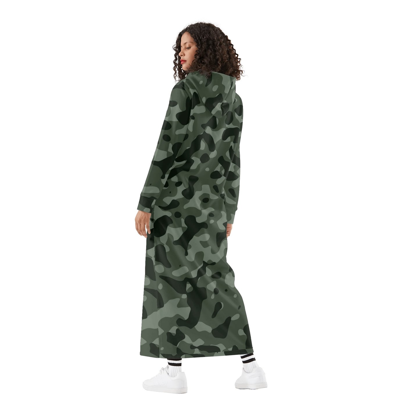 Green Camouflage bequemes leichtes Hoodie Kleid Hoodiekleid JLR Design