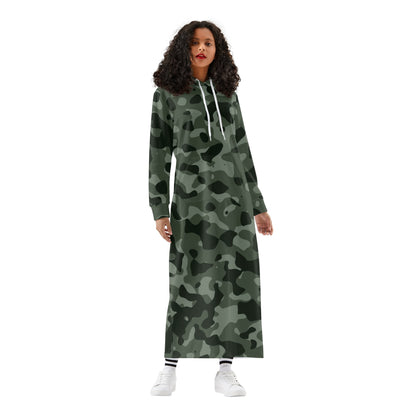 Green Camouflage bequemes leichtes Hoodie Kleid Hoodiekleid JLR Design
