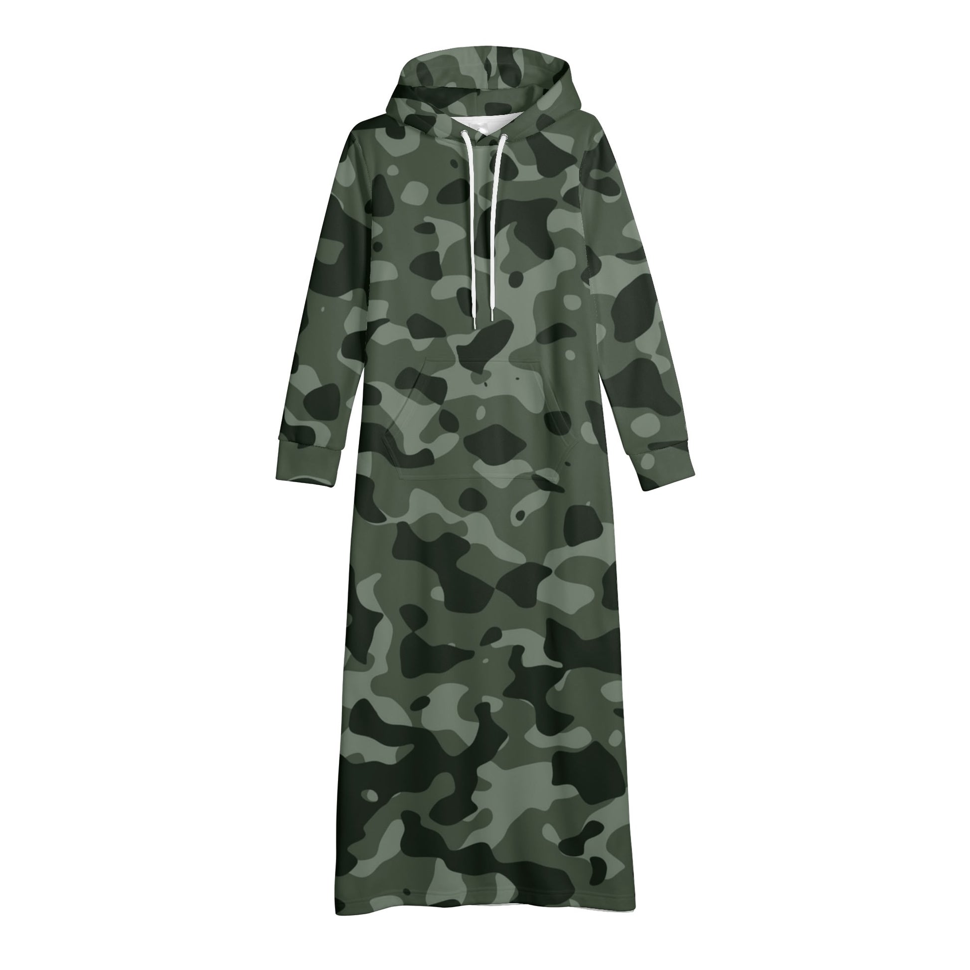 Green Camouflage bequemes leichtes Hoodie Kleid Hoodiekleid JLR Design