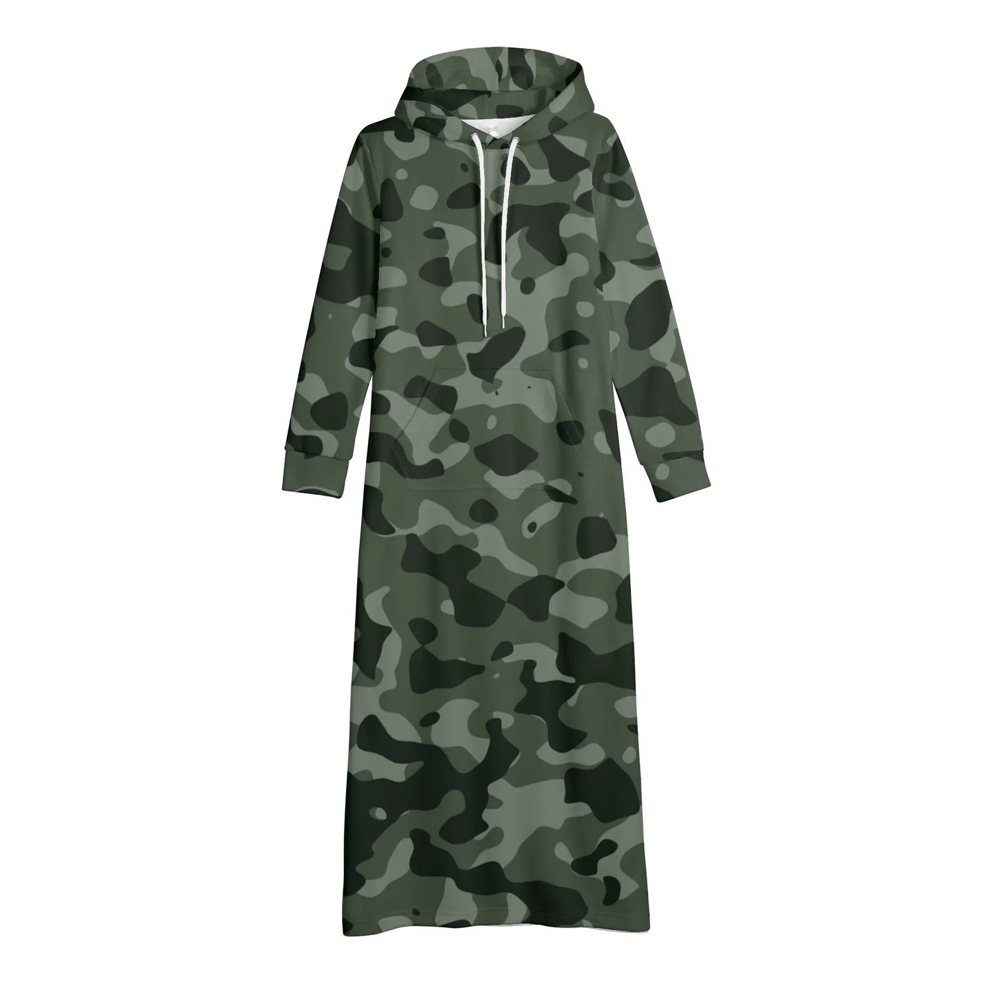 green-camouflage-bequemes-leichtes-hoodie-kleid-hoodiekleid-jlr-design-88544 - JLR Design