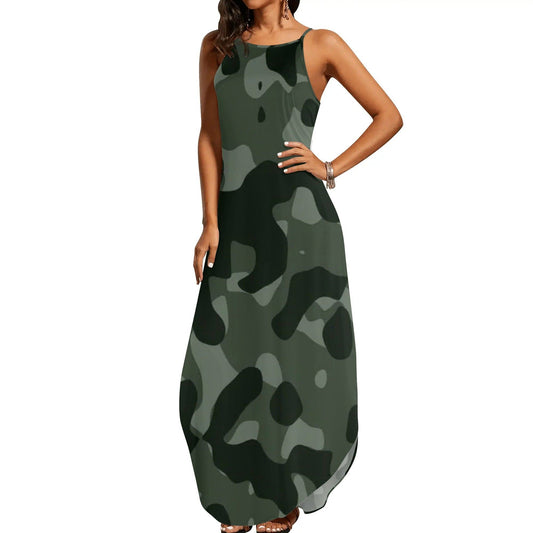 Green Camouflage elegantes ärmelloses Abendkleid Abendkleid 77.99 Abendkleid, Camouflage, Elegant, Green, ärmellos JLR Design