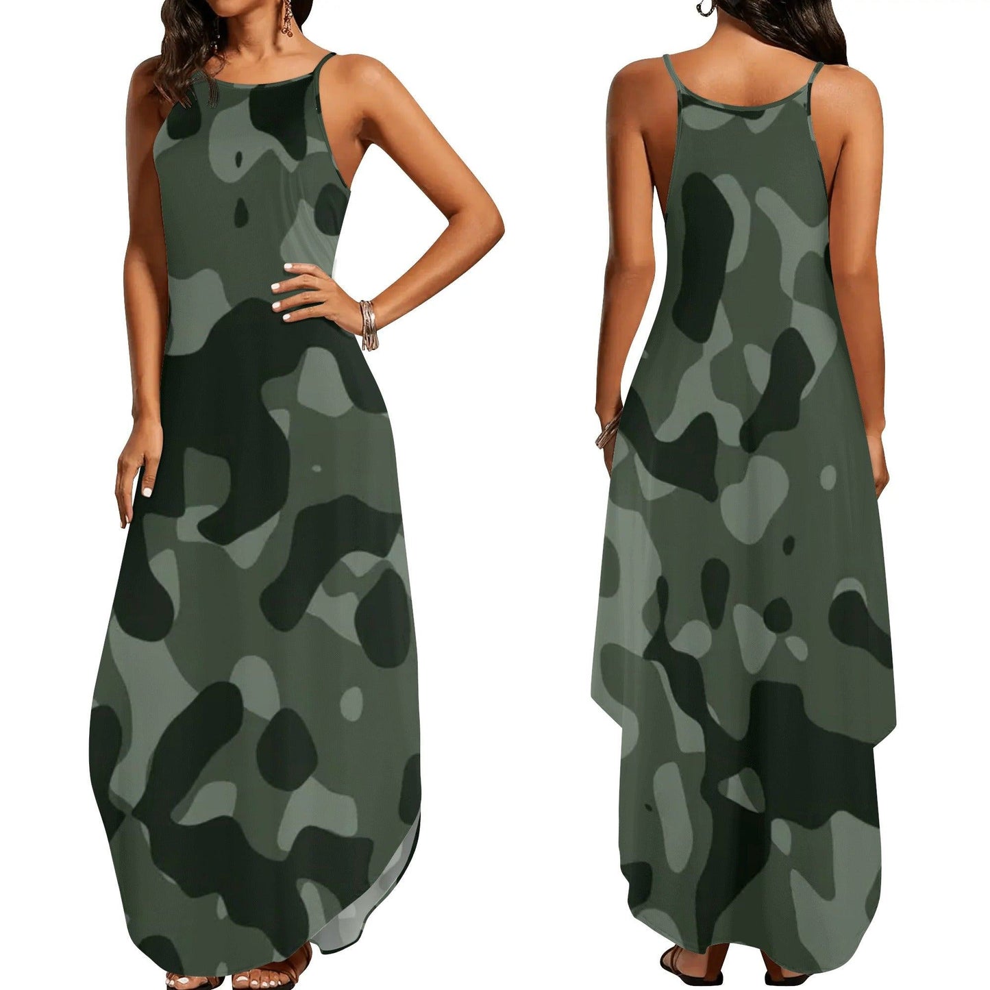 Green Camouflage elegantes ärmelloses Abendkleid Abendkleid 77.99 Abendkleid, Camouflage, Elegant, Green, ärmellos JLR Design